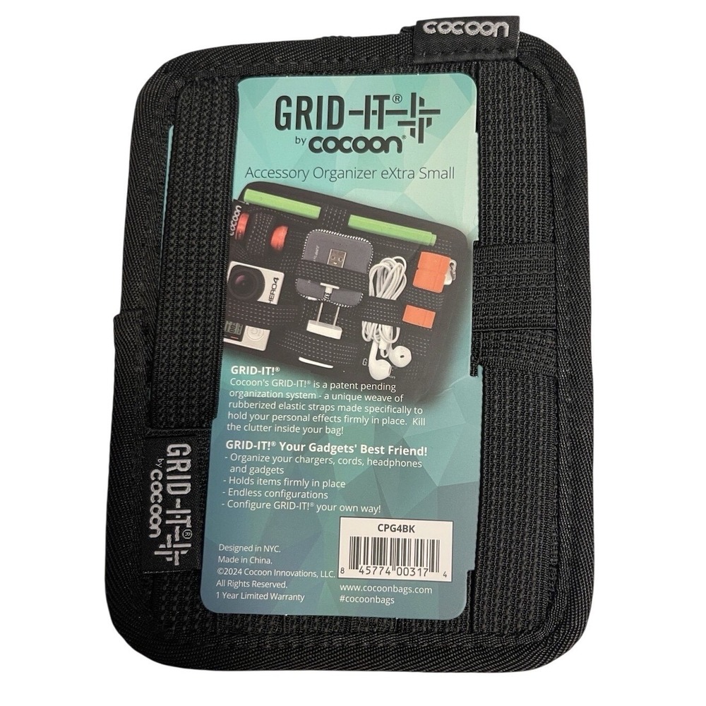 Cocoon GRID-IT! Extra Small Accessory Organizer Black CPG4BK Tech Cable Storage